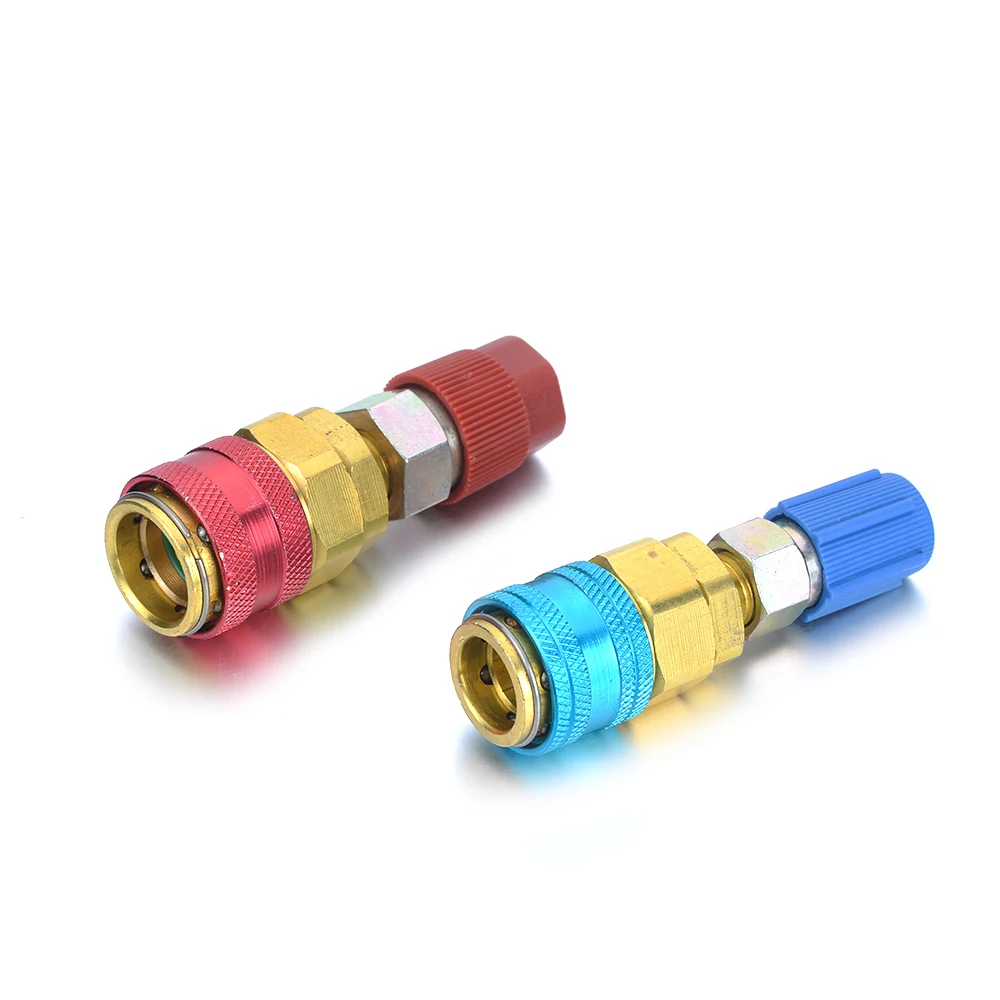 1pcs ac r134a auto quick connector adapter coupler highlow pressure side ac manifold hoses on autocar air conditioning free global shipping