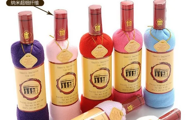 5 шт./лот креативное полотенце в форме бутылки красного вина подарок на день