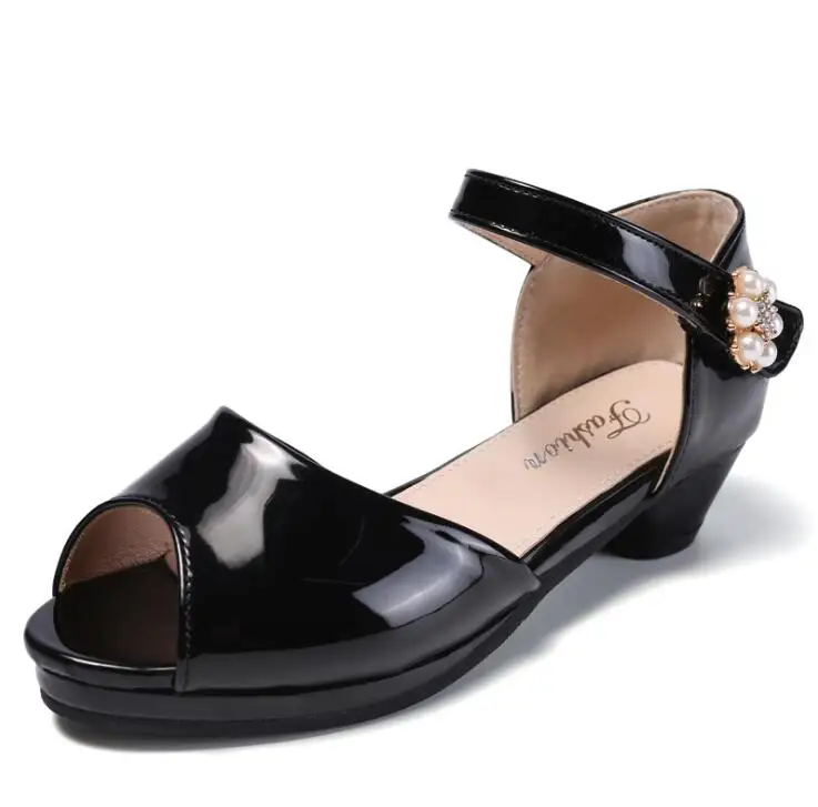 Весна-Осень 2019 детская кожаная обувь модные женские туфли для выступлений