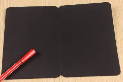 black 10 шт./лот, для студентов, сделай сам, деловая открытка, пустая, складная открытка, три варианта, новая мода - Цвет: black