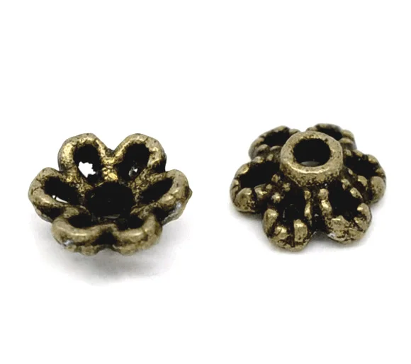 DoreenBeads 300 бронзовые колпачки для цветочных бусин 6х2 8 мм (B13158) yiwu|cap stapler|cap contractcap