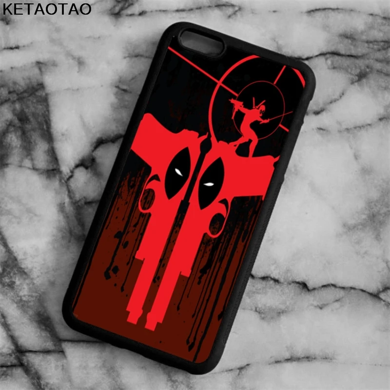 Чехол для телефона KETAOTAO Funny dead pool s iPhone 4S 5S 6 6S 7 8 XR XS Max PLUS X S4 5 из мягкого ТПУ резины и