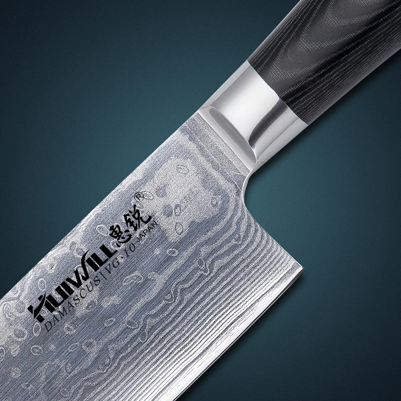 Новинка! Японский нож santoku VG10 японский шеф повара для овощей длина лезвия 180