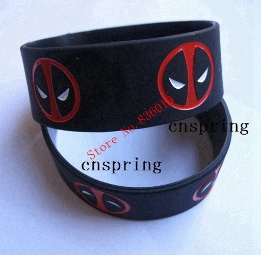Горячая Распродажа 20 шт. мультяшный Дэдпул браслет силиконовый рекламный