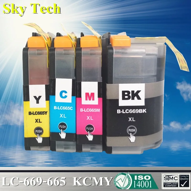 Совместимый чернильный картридж для Brother LC669XL LC665XL MFC-J2320 MFC-J2720. [Россия/Южная