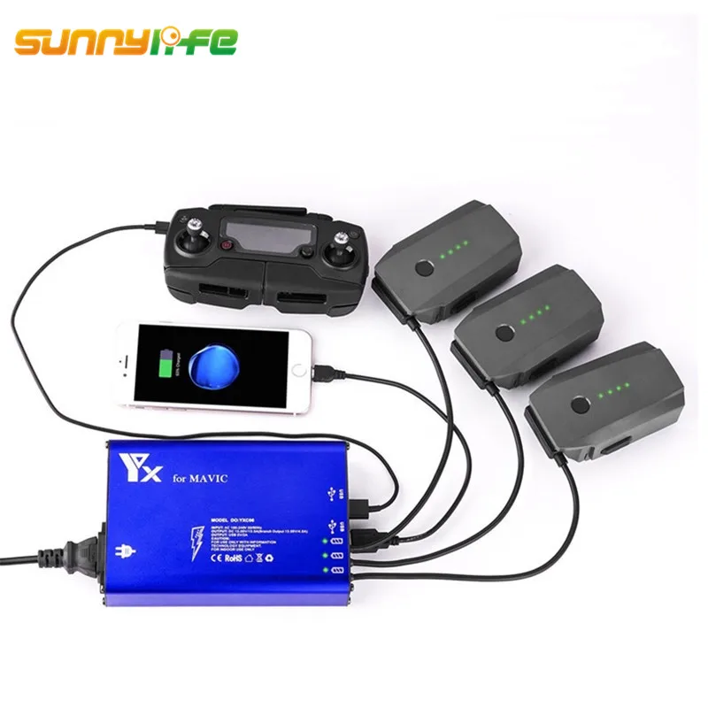 5 in 1 MAVIC PRO Smart Battery Charger Butler Nanny Parallel Remote Controller Charging USB Smartphone DJI Mavic|mavic| |