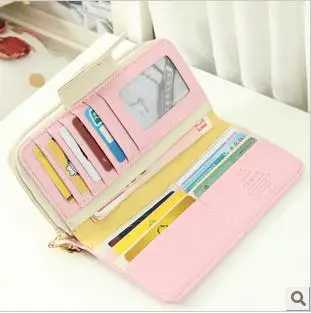 2014 Women Brand Wallets Famous Designer PU Leather Purses Multi Colors Free Shipping pj039 | Багаж и сумки