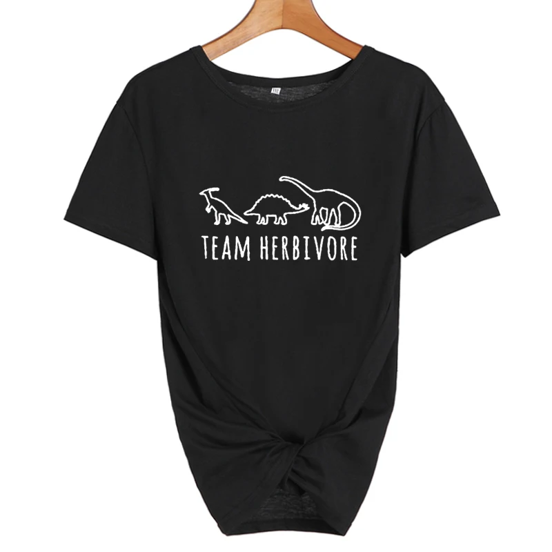 Командная Футболка "herbivore" Женская веганская Harajuku модная футболка Tumblr Femme Футболка с принтом вегетарианские милые Графические футболки для женщин