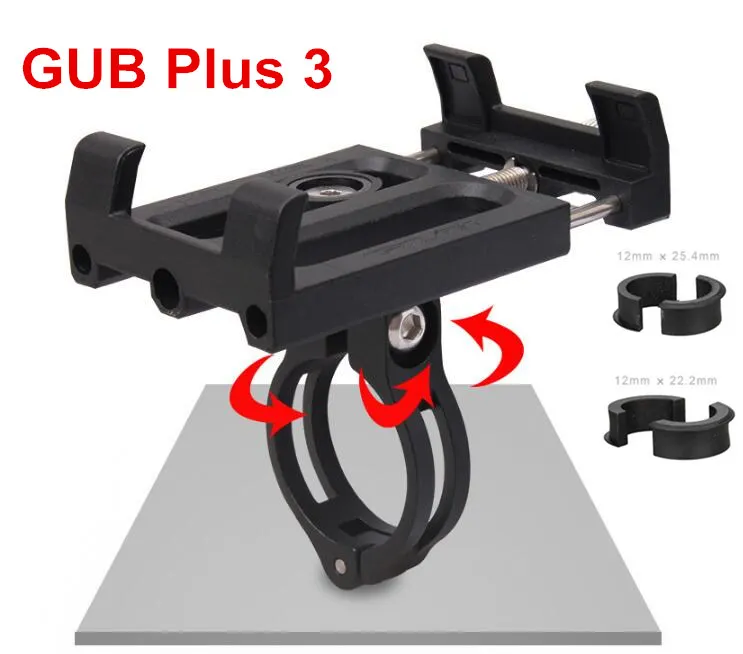 gub plus 3 360 rotating mtb bicycle phone holder motorcycle support gps mount for bike handlebar accessories beyond g85 g86 free global shipping