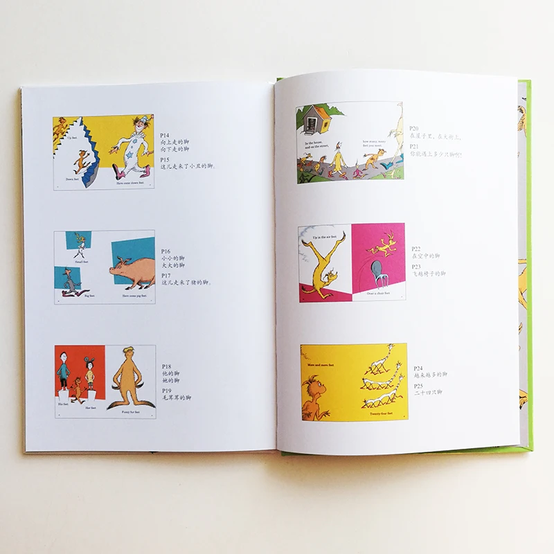 Книга для начинающих доктор сеусс (6 шт./компл.) двуязычная книга с изображениями