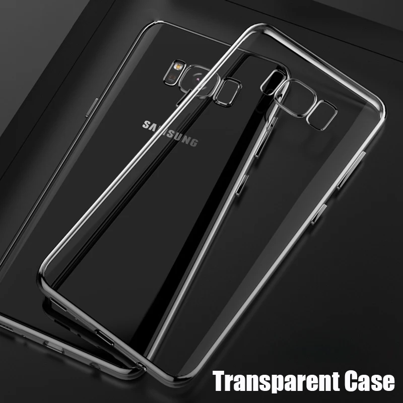 Прозрачный чехол для Samsung Galaxy A8 2018 A6 Plus S8 S9 S7 S6 edge A3 A5 A7 2016 J1 J3 J5 J7 2017 гелевый ТПУ