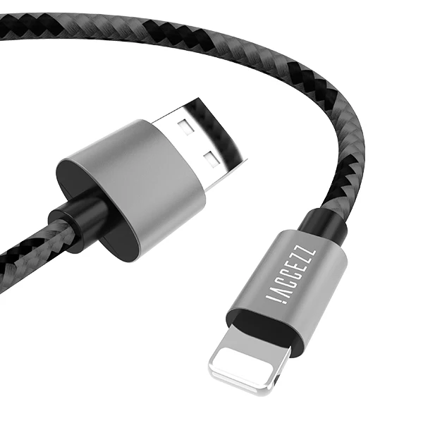 Gray ACCEZZ USB кабель для iPhone X XS MAX XR Быстрая Зарядка Кабели для мобильного телефона зарядное устройство Шнур данных для iPhone 8 7 6S 5S Plus SE - Цвет: Gray