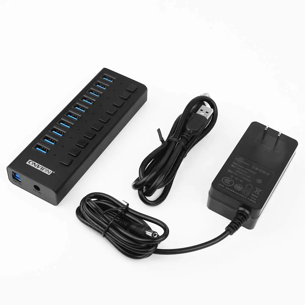 Onvian USB 3 0 концентратор 10 портов 5 Гбит/с высокоскоростной сплиттер с