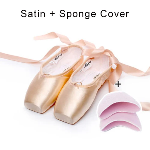 Satin Dance Shoes 2 TIEJIAN/профессиональные Балетные туфли из парусины, атласные, розовые, черные, Красные балетки для танцев, балет носки - Цвет: Satin Dance Shoes 2