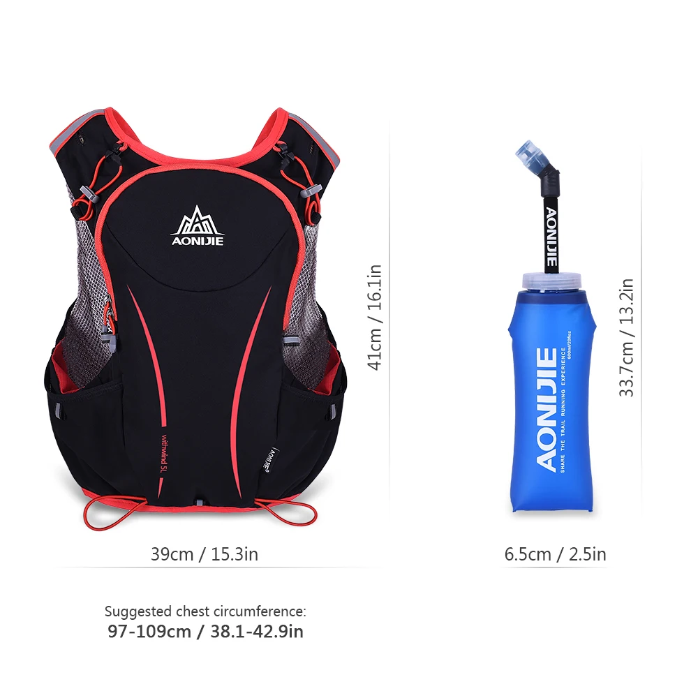 저렴한 AONIJIE-여성 남성 마라톤 하이드 레이션 베스트 팩, 물 방광 팩, 여분의 수화 Flack 병 포함, 러닝 워터 백 팩