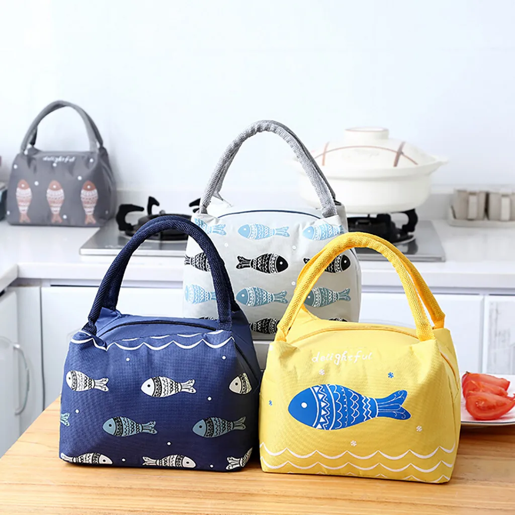 Изолированная сумка для ланча Термосумка тоут пикника еды детей девочек женщин