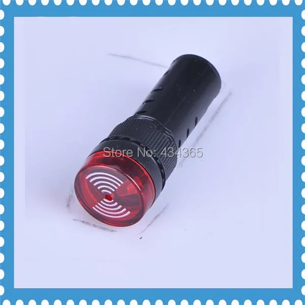 

50pcs AD16-16SM mounting hole 16mm Pilot lamp Indication light signal lamp Flash buzzer Red colour 24V