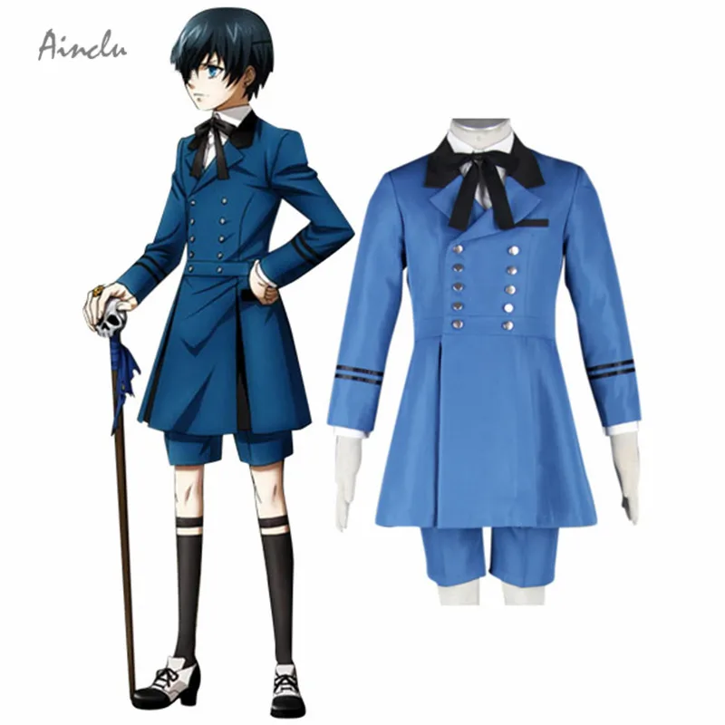 Ainclu Черный Дворецкий Ciel Phantomhive Аниме Костюм Emboitement Sebasti Kuroshitsuji аристократ Косплей