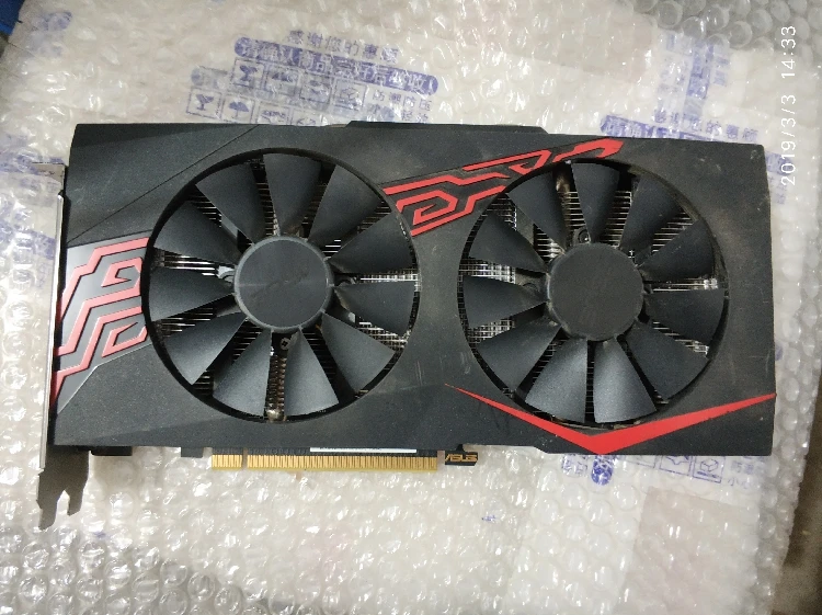 ASUS RX570 4G Raptor игровая Карта Б/у 90% новая|Видеокарты| |