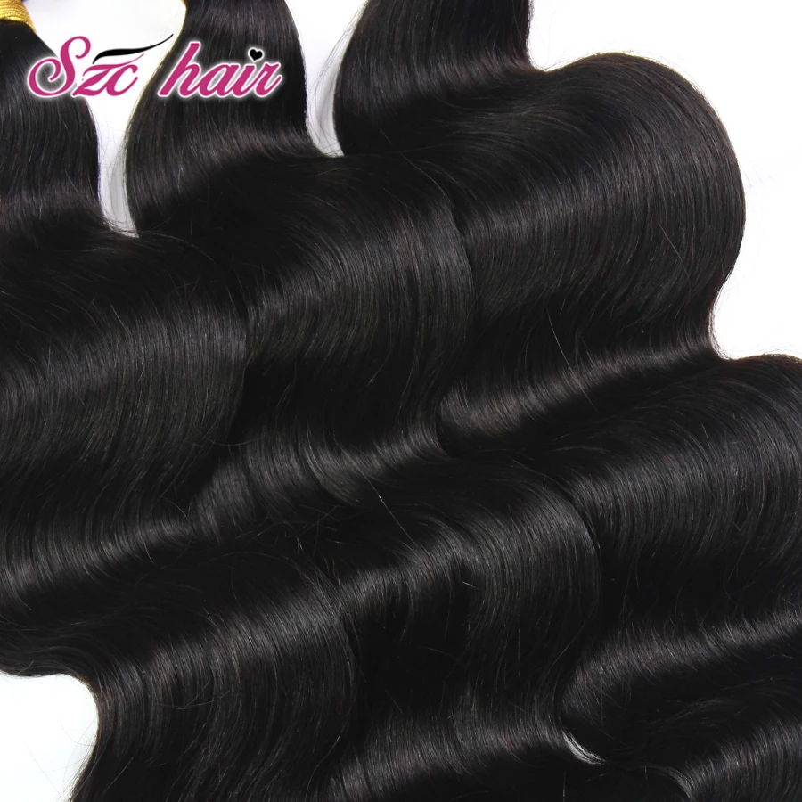 Малайзийский Девы Волос Объемной Волны Человеческих Weave Связки 7А Малайзии