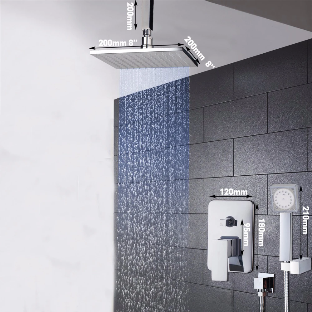 Набор для душа зеркальная отделка панель со встроенным потолком насадка