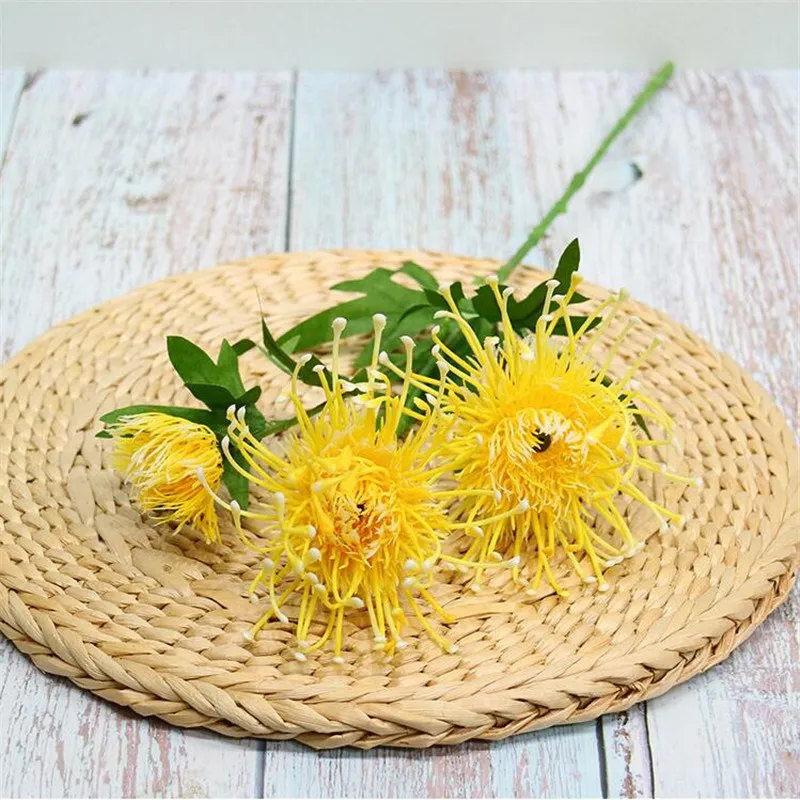10 шт. искусственный цветок 20 08 &quotДлина Моделирование пластик Leucospermum Spp для дома