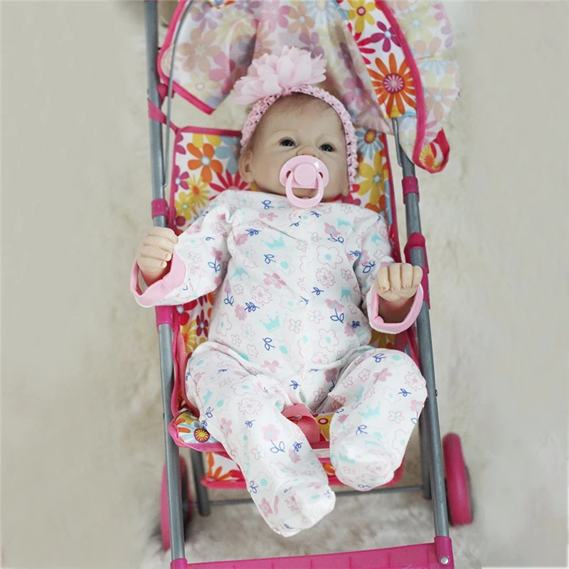 55 см куклы реалистичные Bebe Кукла Новорожденный ткань тела силиконовая кукла