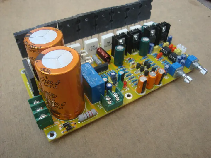 Двойной AC30V 400W моно A1943 C5200 Высокая мощность активный чистый сабвуфер усилитель