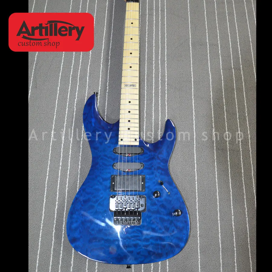 Завод на заказ электрогитара стеганый Топ 6 струн гитара с кленовым грифом