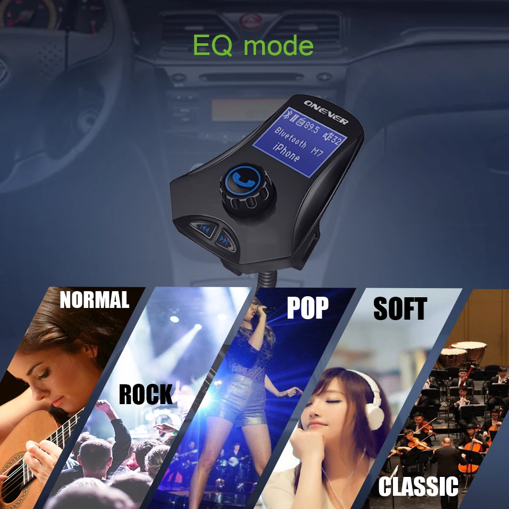 Bluetooth fm передатчик громкой Car Kit Mp3 плеер модулятор 2.1A три USB Автомобильное