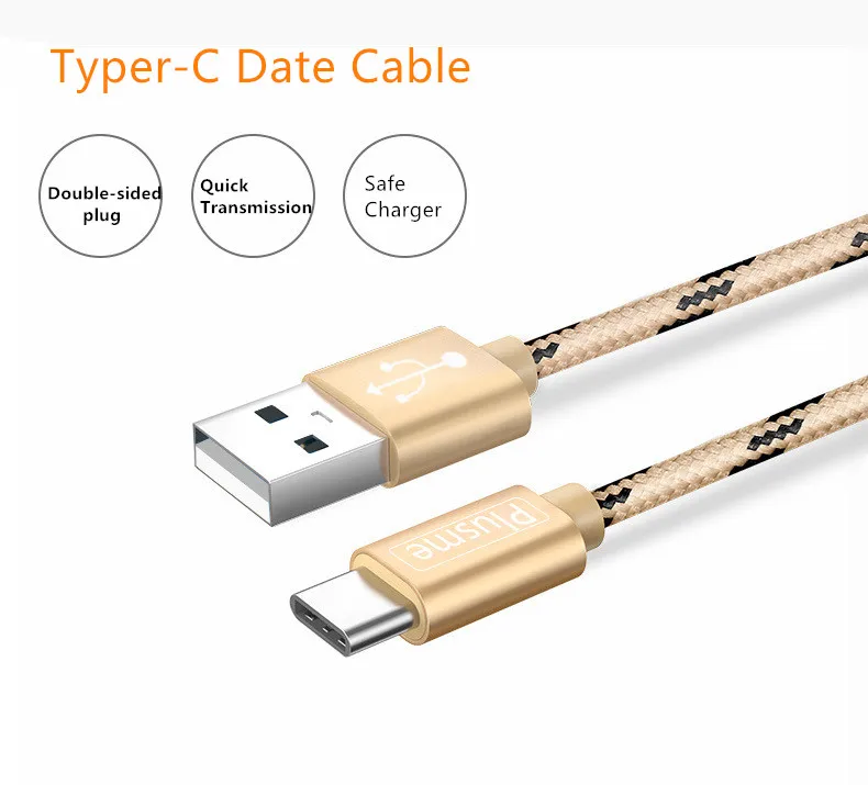 Кабель usb type C 1 м/2 м/3 м для быстрой зарядки Xiaomi 4C/4S Nexus 6p 5X Oneplus 2 huawei USB кабель
