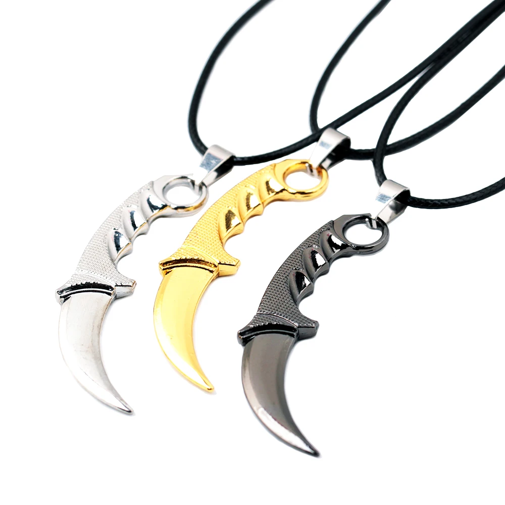 Игра CSGO Karambit модель ножа оружие брелок Counter Strike CS GO колье подвеска держатель для