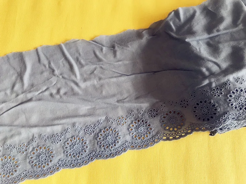 5 ярдов/лот хлопчатобумажная ткань сделай сам с вышивкой цвет темно-серый красный