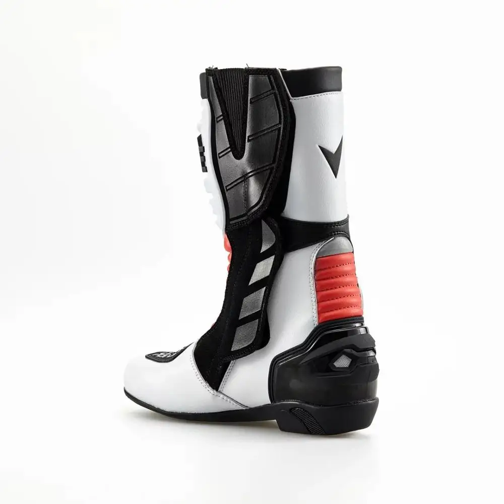 Новые кожаные ботинки для мотогонок нерва мотоциклетные спортивные езды на