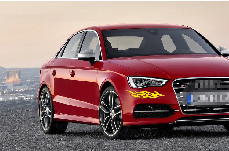 Универсальная автомобильная наклейка в форме пламени 18 см * 4 2 шт. внешняя