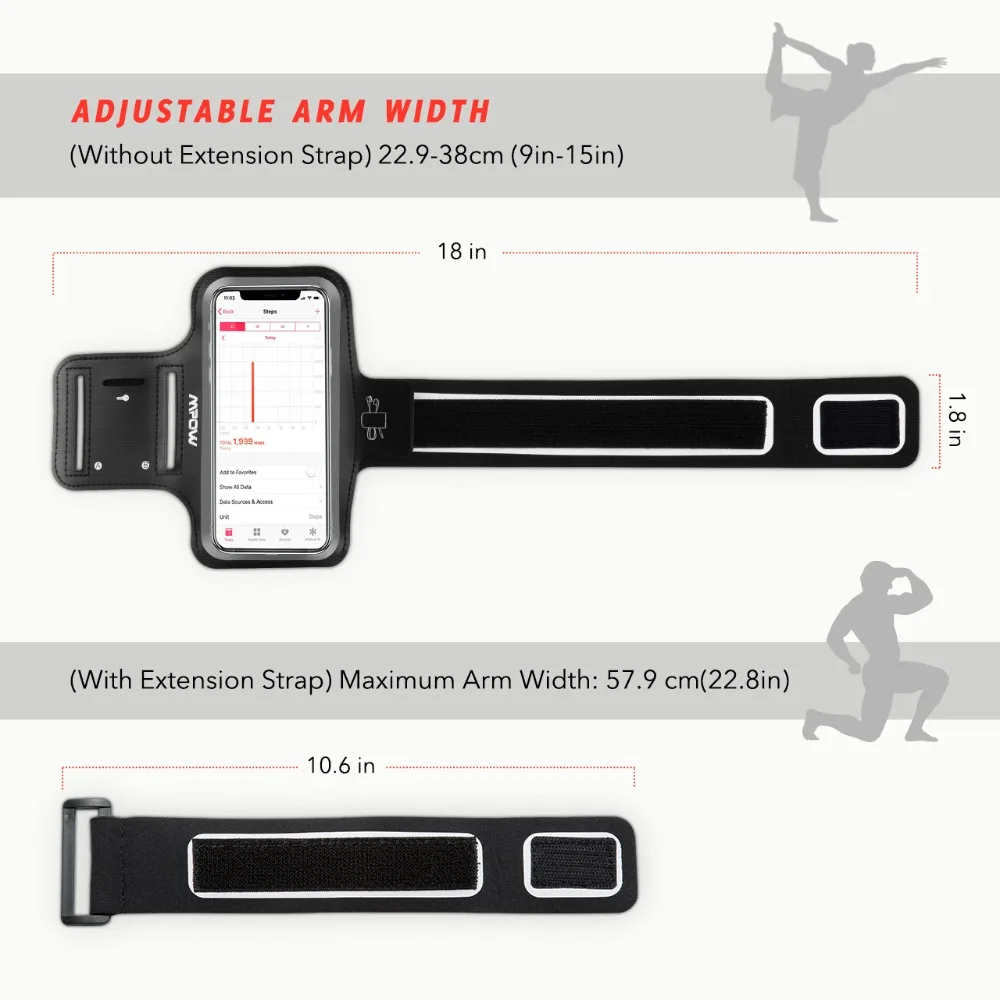 Mpow PA069 нарукавная повязка для занятий спортом, для бега, водонепроницаемая нарукавная повязка на запястье для телефонов 4,0-5,1 дюймов для iPhone X 8/7/6s/6 Galaxy ys7/S6