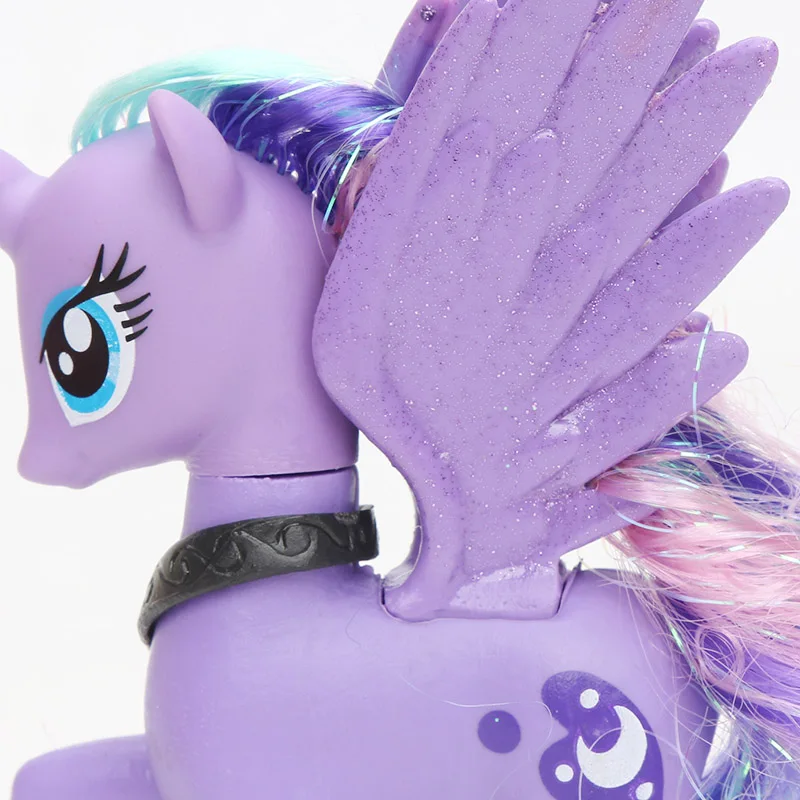 15 стилей 14 см игрушки My Little Pony Принцесса Селестия Луна Пинки Пай Радуга Дэш ПВХ Фигурки сумеречный единорог модель куклы