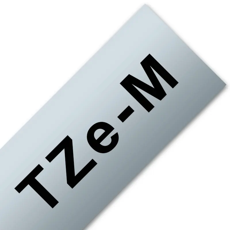 Black on Matt Silver Юнистар TZe-211 TZe-611 ламинированные 6 мм x 8 м совместимый принтер наклеек Brother P-touch tze ленты белого и желтого цвета смешанные Цвет TZe 211 tze211Label чайник - Цвет: Black on Matt Silver