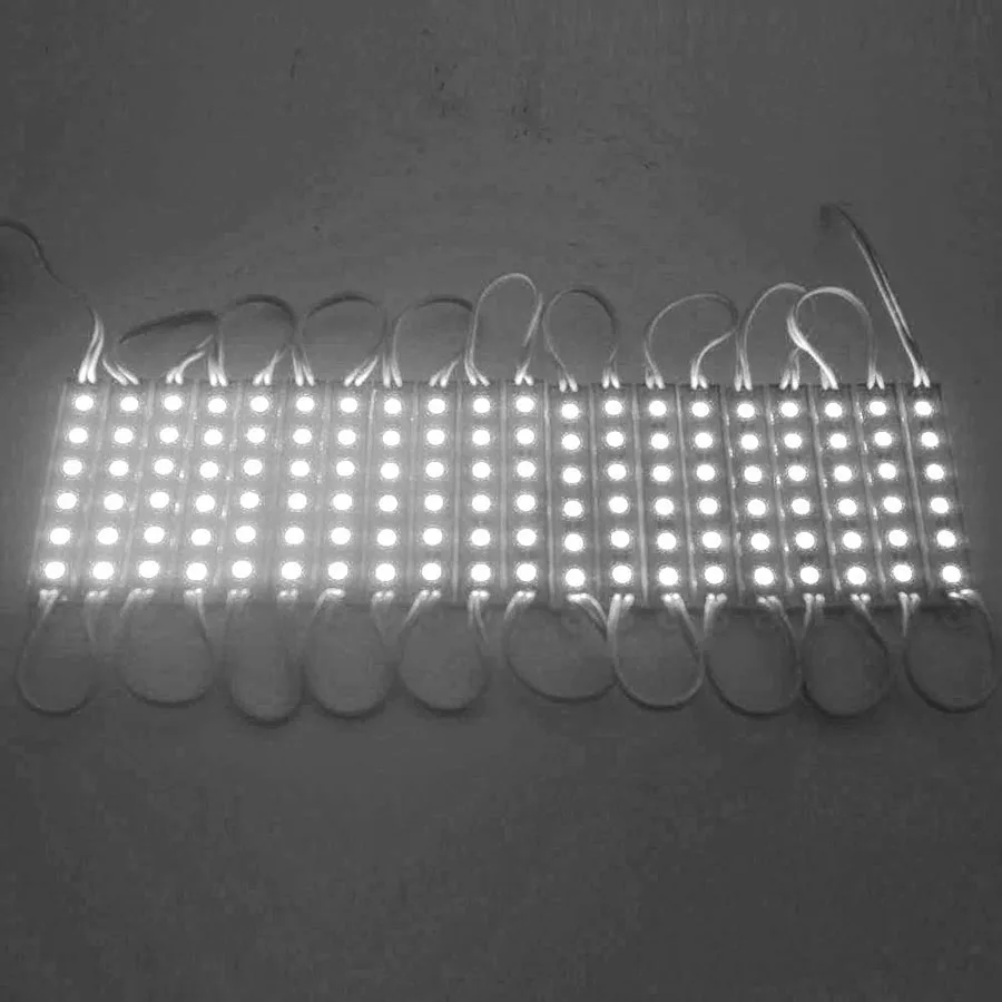 White 20 шт. SMD 5054 светодиодный модуль светильник 6 светодиодный s DC12V водонепроницаемый светодиодный рекламный модуль с подсветкой+ пульт дистанционного управления+ адаптер питания постоянного тока - Цвет: White