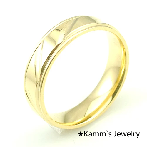 6 мм ширина модные кольца из нержавеющей стали для женщин и мужчин обручальные