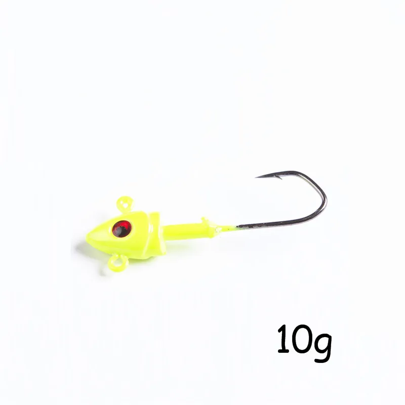 10g AI-SHOUYU Новинка 5 г/7 г/10 г свинцовая головка крючок джиг оснатка приманки рыболовные крючки для мягкой приманки джиг крючок рыболовные снасти - Цвет: 10g