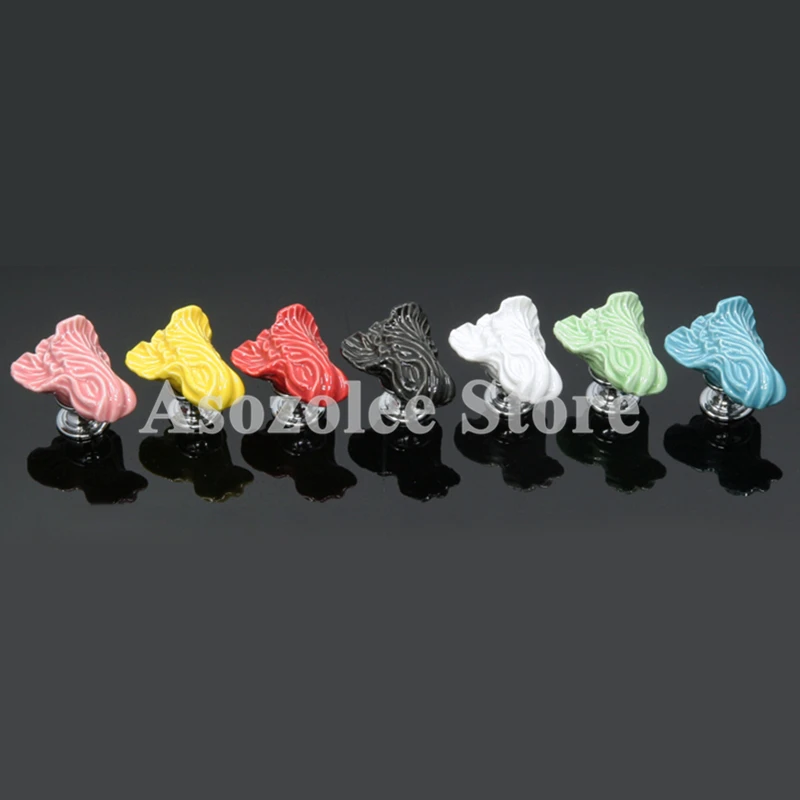 Милые Мультяшные Капустные керамические ручки для детской комнаты кухонного