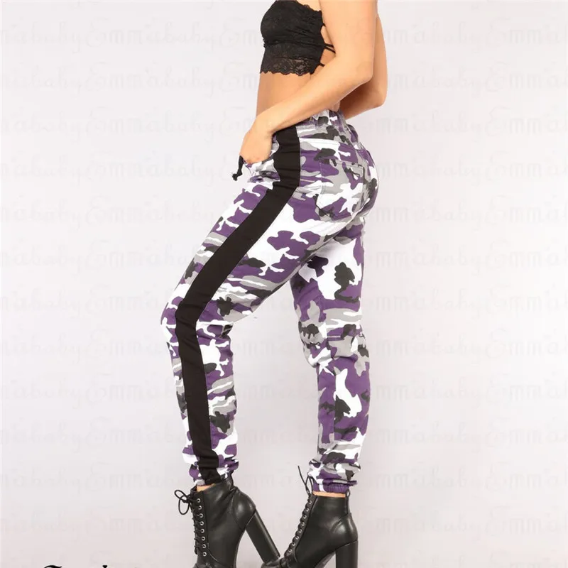 Женские камуфляжные штаны Weekeep длинные Хлопковые Штаны с высокой талией | Женская
