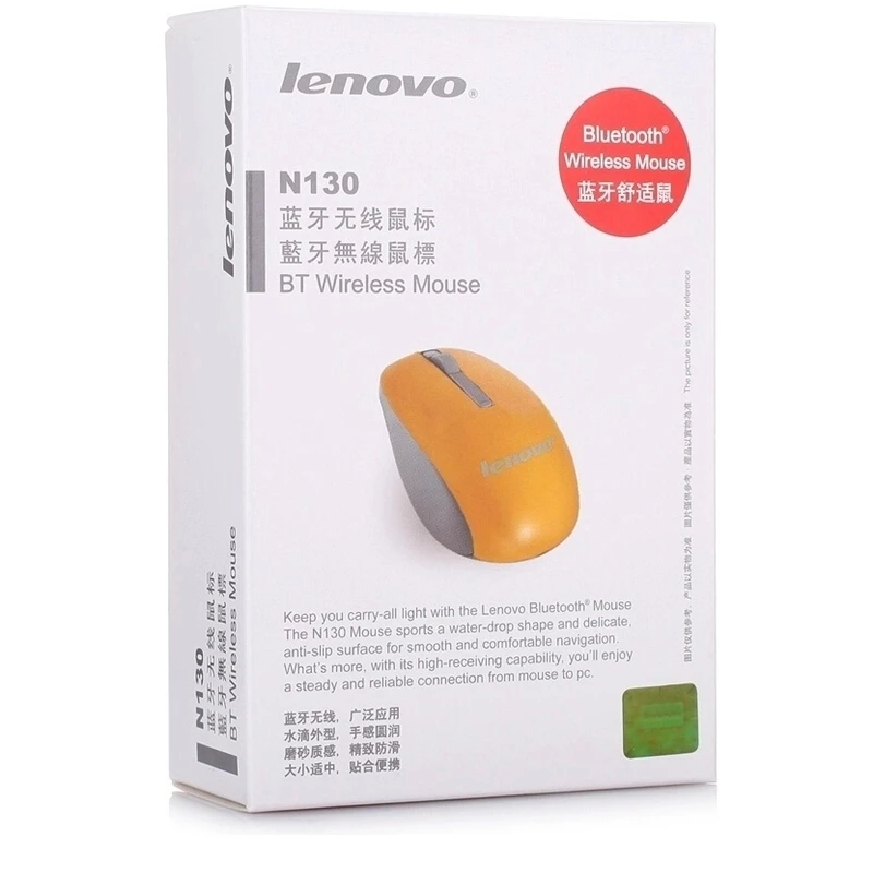 Lenovo Беспроводная мышь N130 планшет ноутбук Настольный ПК bluetooth 3,0 прекрасная мини Капля воды дизайн легкий скраб комфорт