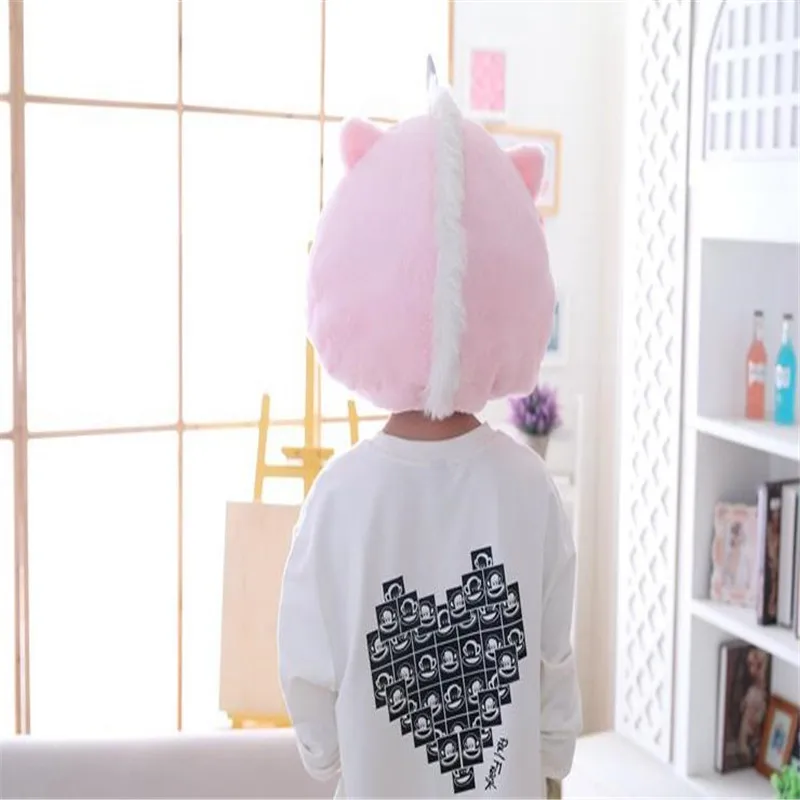 Плюшевый мечтательный единорог с капюшоном шапка кукла игрушка фото реквизит