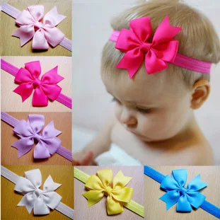 

Free Shipping Baby Hair Bows With Flower Headband Children Hair Bows Accessories 2014