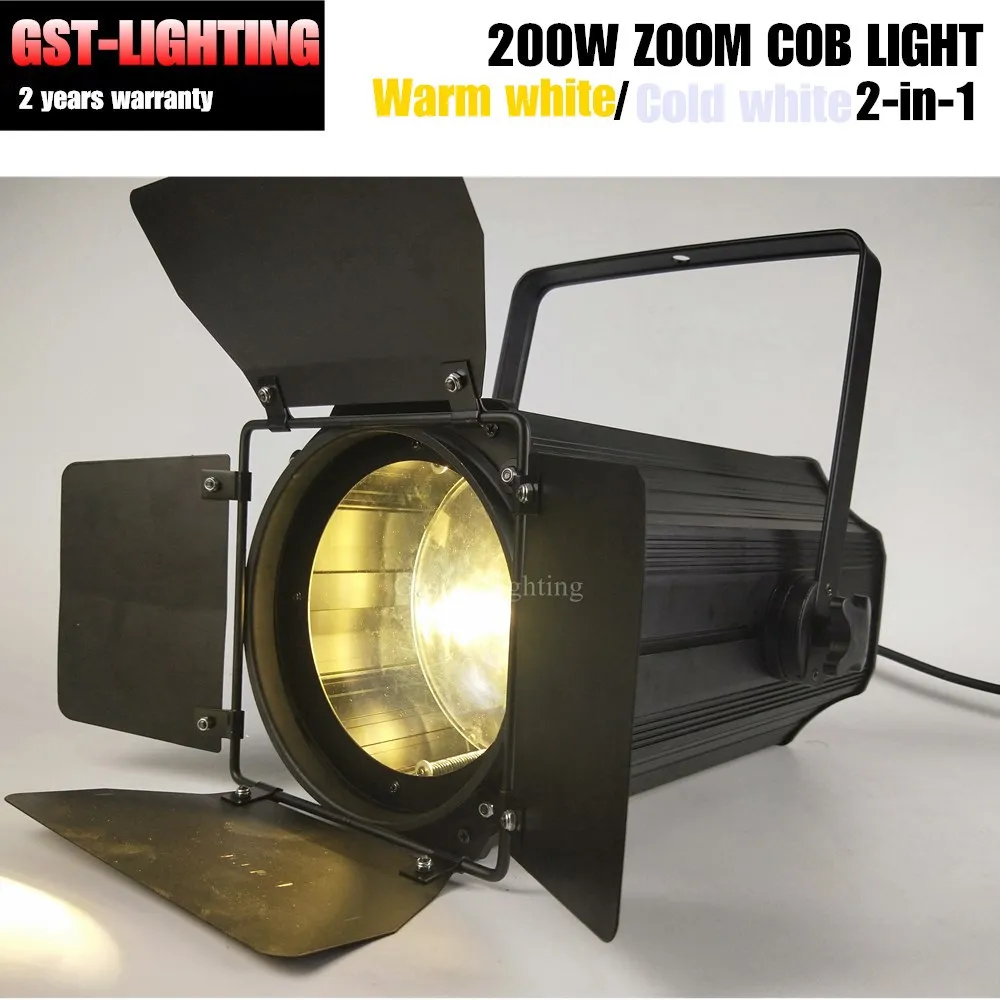 PAR64 COB LED Zoom Par Can золотой цвет теплый белый точечный светильник 200 Вт|Эффект
