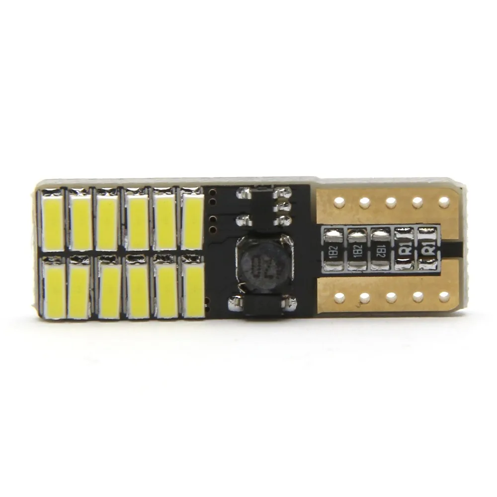 Автомобильные светодиодные лампы T10 w5w 4014 24 SMD canbus для чтения автомобиля/задний