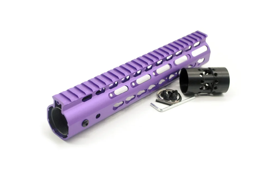 AR 15 M4 M16 10 дюймов фиолетовый Keymod бесплатный поплавок стиль Handguard Picatinny Rail Mount System|m4