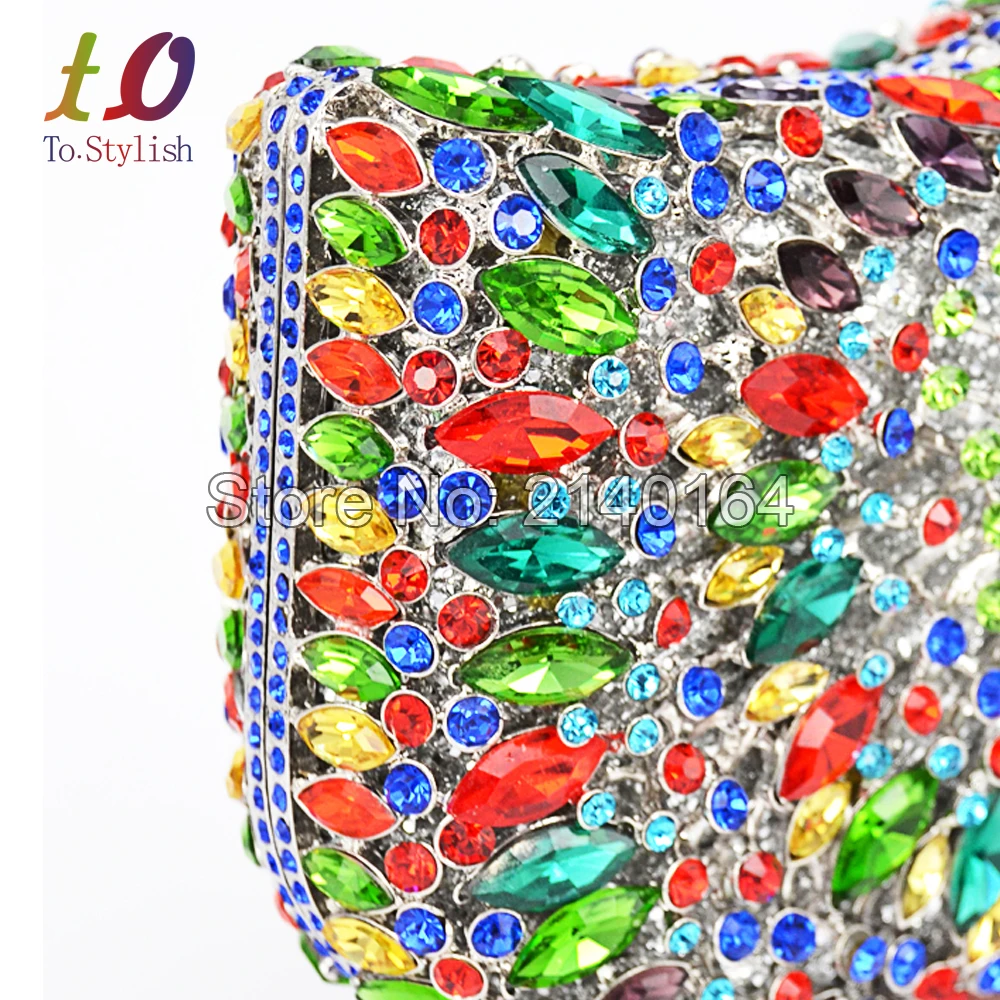 Стильные клатчи с рисунком короны вечерняя сумочка кристаллами роскошная